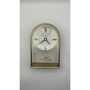Vintage Concorde Air France Table Clock by Hour Lavigne Paris – Glass & Brass